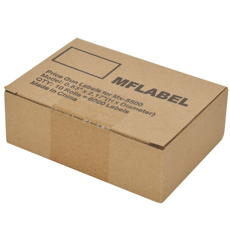 [Australia - AusPower] - MFLABEL 10 Rolls 6000pcs White Price Gun Labels for Mx-5500 
