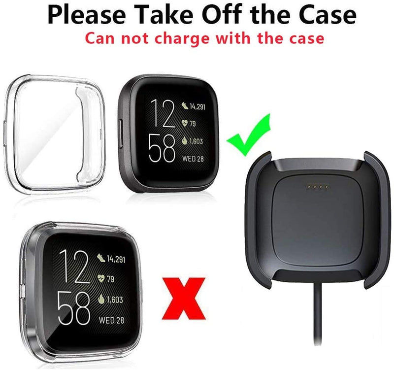 [Australia - AusPower] - 3 Pack Screen Protector Compatible Fitbit Versa 2 Case, SGY-J Ultra-Thin Slim Soft TPU Protective Case All-Around Full Cover Bumper Shell for Fitbit Versa 2 Smart Watch Black+gold+rose gold 