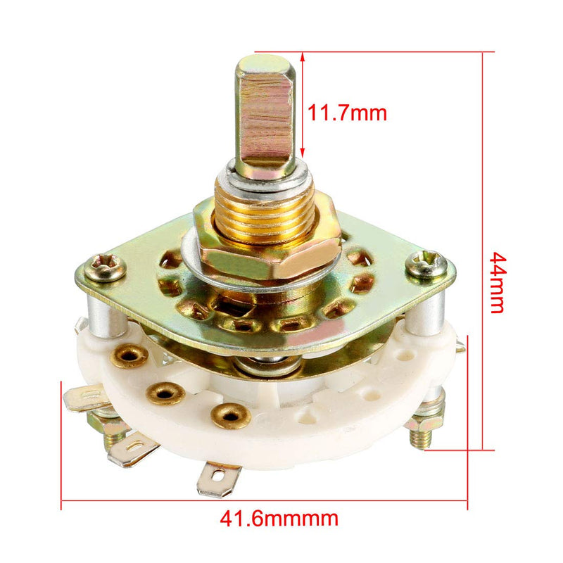 [Australia - AusPower] - uxcell 1P8T 1 Pole 8 Position 1 Deck Band Channel Rotary Switch Selector with Knob 