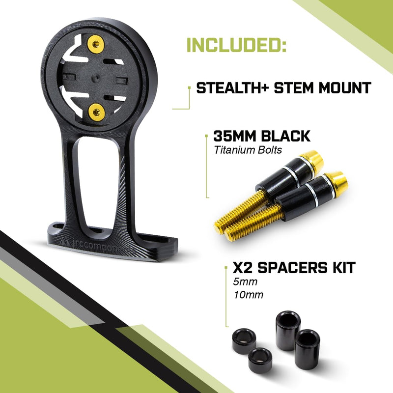 [Australia - AusPower] - JRC Components Stealth+ Premium Bike Mount | Compatible with Garmin Edge GPS Computers For Garmin Models Gold 