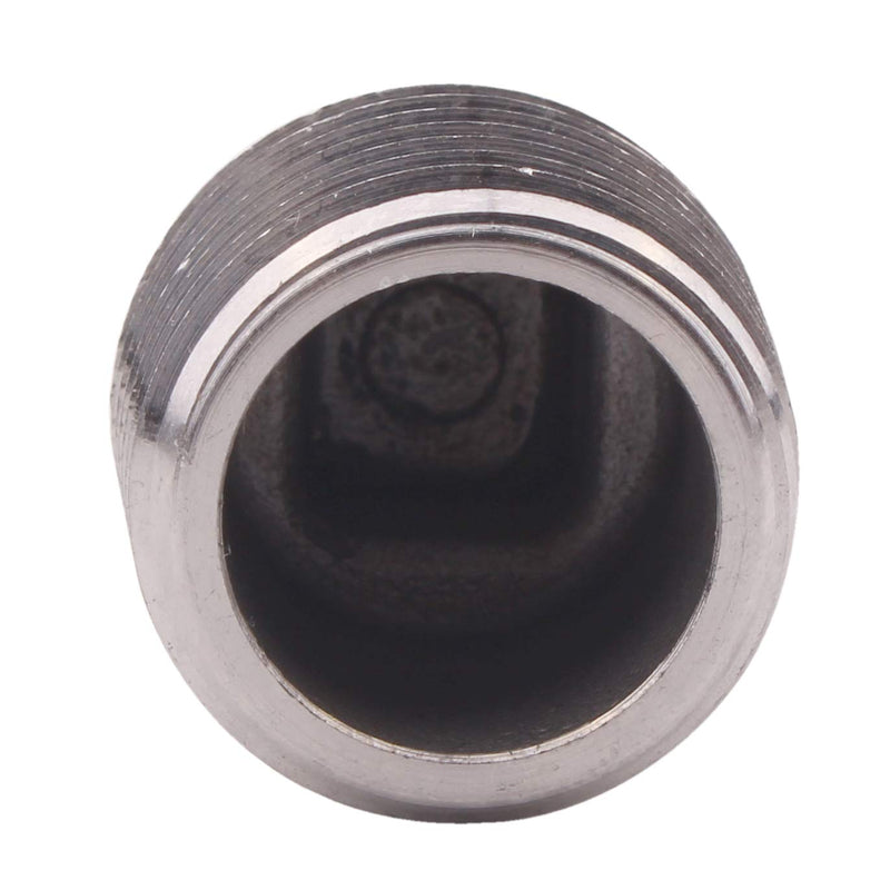 [Australia - AusPower] - DERPIPE Stainless Steel 304 Cast Pipe Fitting, Square Head Cored Plug, Class 150, 1/2'' NPT Male 1/2" (pack of 1) 