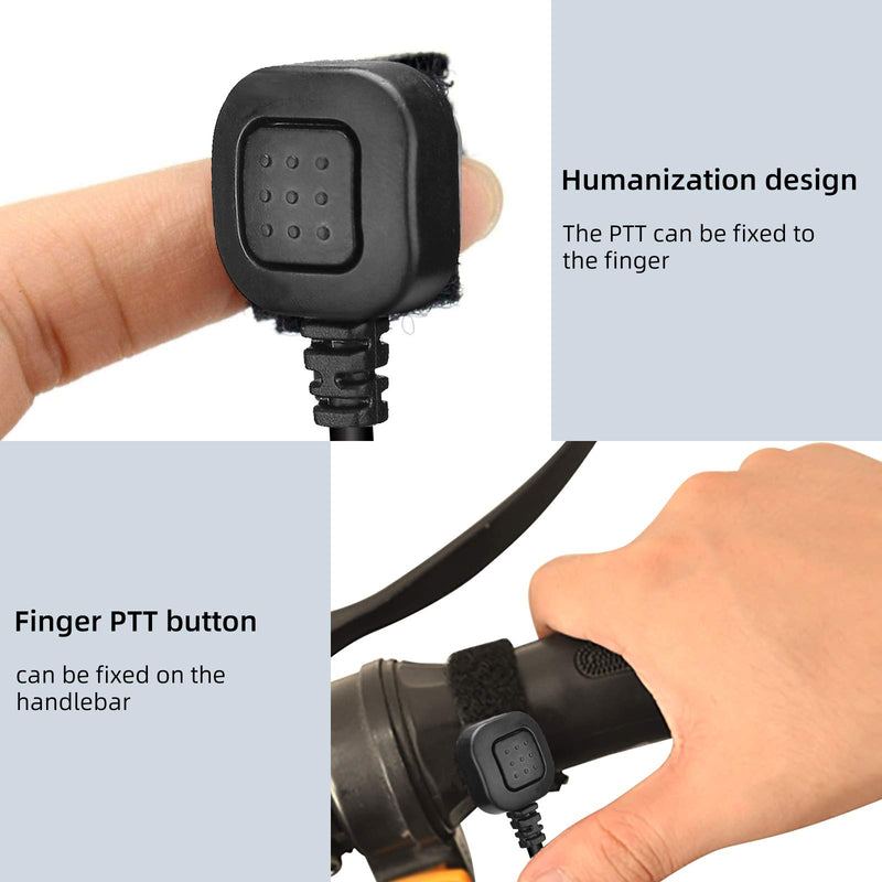 [Australia - AusPower] - Retevis Motorcycle Helmet Headset, Two Way Radio Earpiece for Retevis RT21 RT22 H-777 Baofeng UV5R 888S, with Finger PTT and Microphone (1 Pack) 