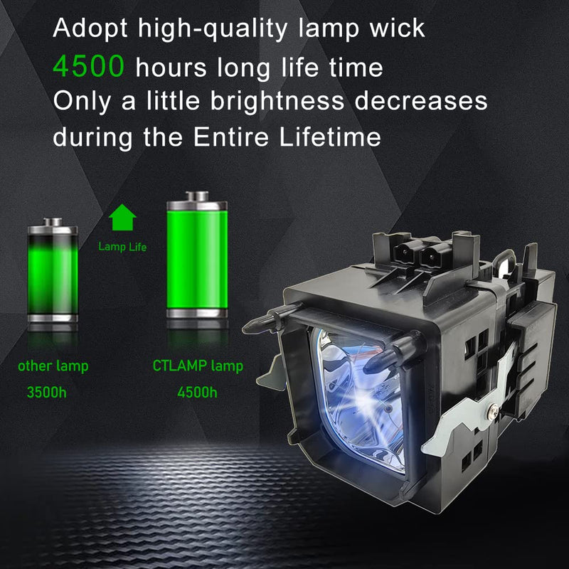 [Australia - AusPower] - CTLAMP Original XL-5100 OEM Replacement Projector Lamp Bulb with Housing Compatible with Sony KDF-50R1000 KDF-60R1000 KDS-R50XBR1 KDS-R60XBR1 KDS-60R2000 KS-50R200A KS-60R200A XL-5100-O 