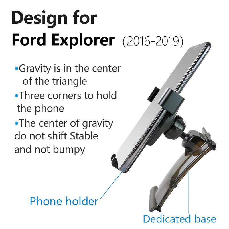 [Australia - AusPower] - LUNQIN Car Phone Holder for 2016-2019 Ford Explorer Auto Accessories Navigation Bracket Interior Decoration Mobile Cell Phone Mount 