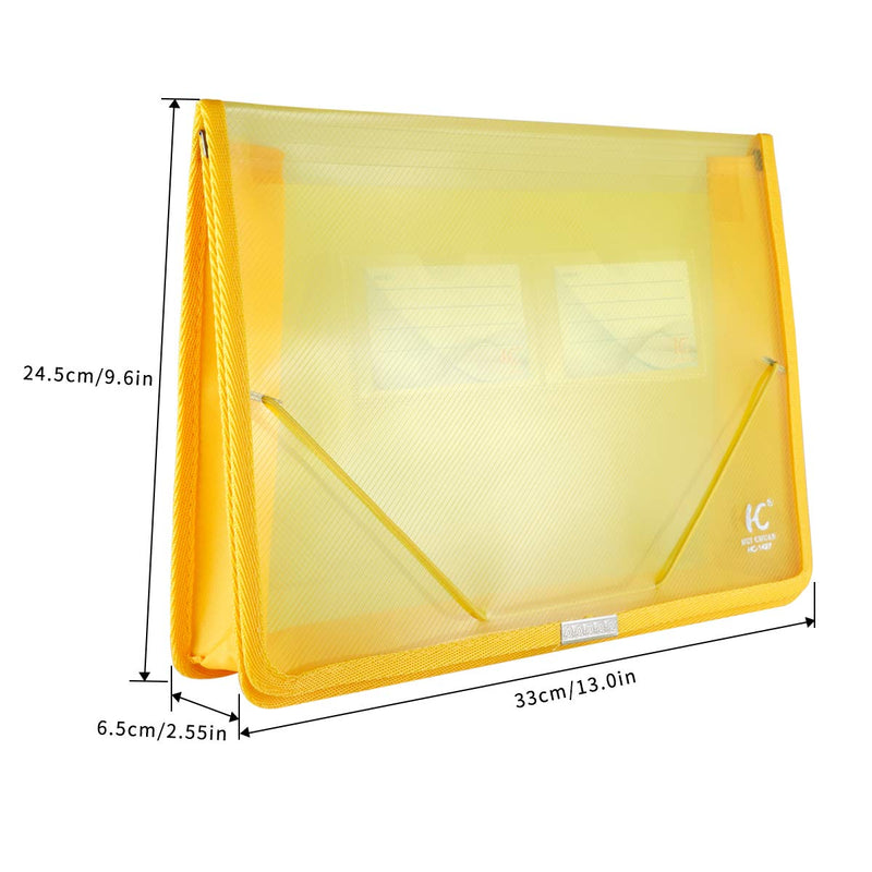 [Australia - AusPower] - A4 Plastic Wallet File Folders, Expandable Poly Envelope File Wallet Document Folder with Elastic Cord Closure and Card Slot, Waterproof Office Home School File Organization (Green, 5 Pack) Green (5 Pack) 