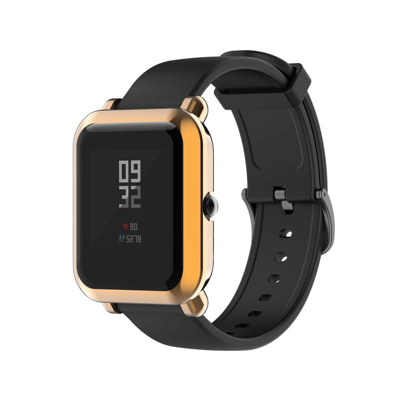 [Australia - AusPower] - Screen Protector Cases Compatible with Amazfit GTS 2 Mini/Bip U Pro/Bip S/Bip Lite/Bip 1S/Bip Lite 1s/Amazfit A1608 Watch Soft Metal Color TPU Shockproof Cover Slim Guard Thin Bumper Shell Protector Gold,RoseGold 