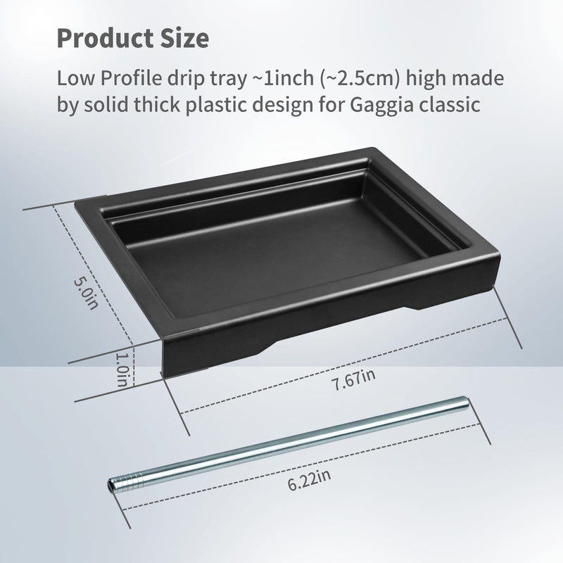 [Australia - AusPower] - XQK Low Profile Drip Tray Compatible with Gaggia Classic Pro,heat-resistent ABS plastic 
