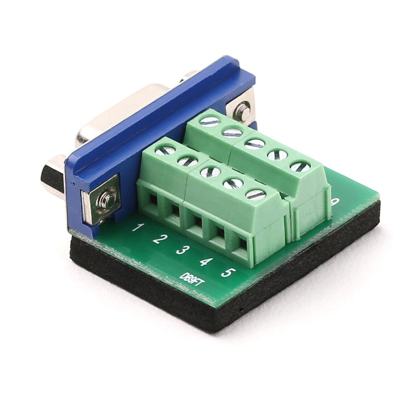 [Australia - AusPower] - DB9 Breakout Board DB9 RS232 Serial Female to Terminal Block 10P Adapter 5 Pack 