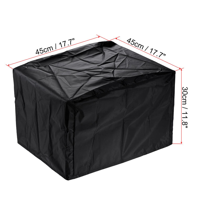 [Australia - AusPower] - MECCANIXITY Universal Monitors Printer Dust Cover 17.7x17.7x11.8 Inch Oxford Fabric Antistatic Waterproof Multi-Function Sleeve for Protection, Black 