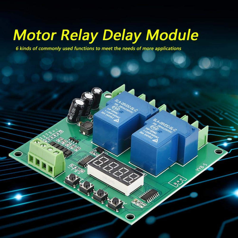 [Australia - AusPower] - YYB-5 12v 24v Forward/Reverse Motor Control Board Two Relay Timing Cycle Module 