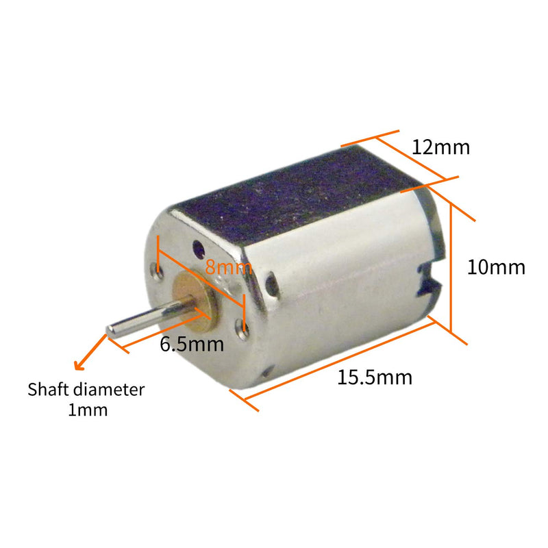 [Australia - AusPower] - 2pcs of Small DC Motor DC 3.7V speed 23500r/min mini for dc Gear motor DIY Toy Mini USB Fan Science Experiment Appliance with Shaft 