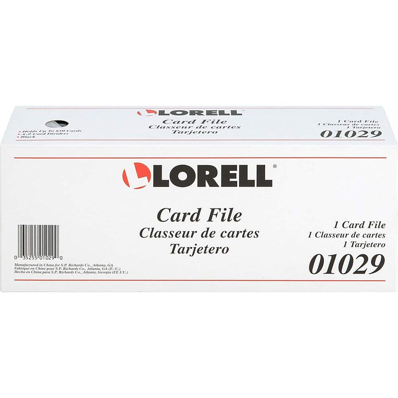[Australia - AusPower] - Lorell Business Card File Flat Card File, Black/Clear (LLR01029) 
