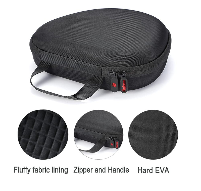[Australia - AusPower] - Hard Travel Carrying Case for Apple AirPods Max Headphone and It's Accessories, Protective Storage Bag - Black(Black Lining) Black(Black Lining) 