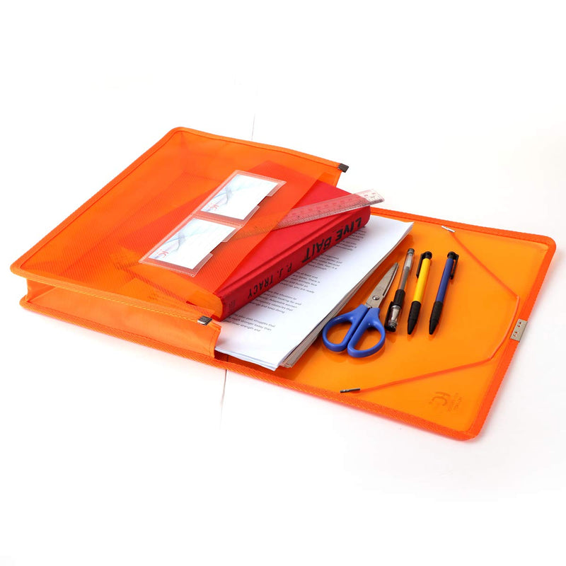 [Australia - AusPower] - A4 Plastic Wallet File Folders, Expandable Poly Envelope File Wallet Document Folder with Elastic Cord Closure and Card Slot, Waterproof Office Home School File Organization (Green, 5 Pack) Green (5 Pack) 