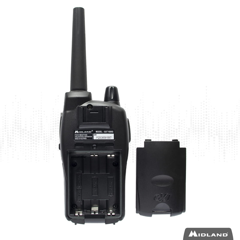 [Australia - AusPower] - Midland 50 Channel Waterproof GMRS Two-Way Radio - Long Range Walkie Talkie with 142 Privacy Codes, SOS Siren, and NOAA Weather Alerts and Weather Scan (Black/Silver, Single Pack) Single Pack - Black/Silver 