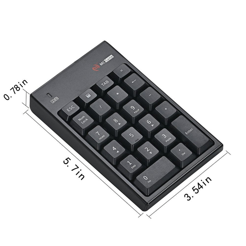 [Australia - AusPower] - MCSaite Wireless Numeric Keypad & Mouse Combo - Use One Receiver Wireless Number Pad Keyboard and Mouse for Laptop Desktop 