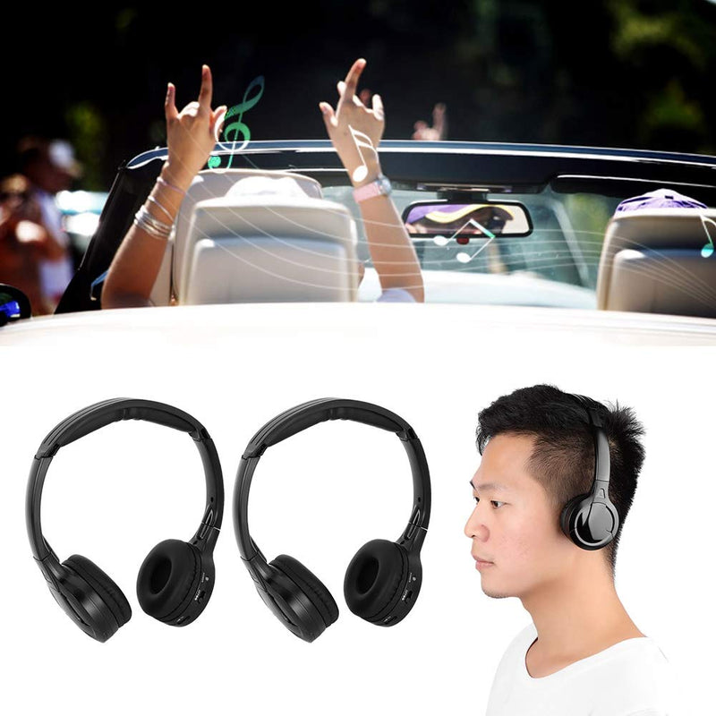 [Australia - AusPower] - Suuonee Infrared Earphone, 2 Channel Cordless Infrared IR Stereo Audio Headphone Earphone for Car Headrest DVD 