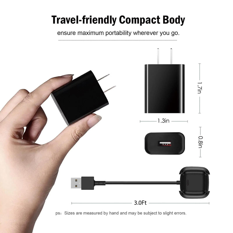 [Australia - AusPower] - WZHENB Fast Wall Charger for Fitbit Versa 2 (Only) Replacement USB Charging Cable Cord for Fitbit Versa 2 Watch Charger Dock USB Cable Cord 