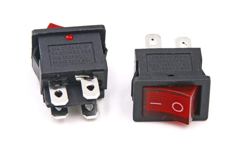 [Australia - AusPower] - RuoFeng KCD1-104N ON-OFF 4 Pin Rocker Boat Switch 6A/250V 10A/125V AC 10 Pcs 