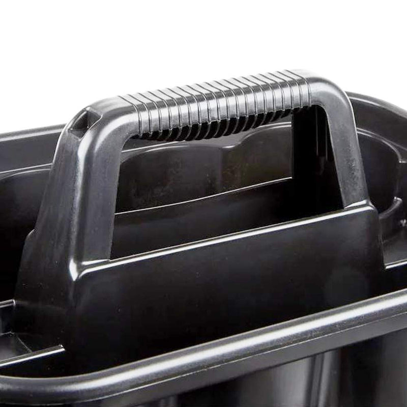 [Australia - AusPower] - Rubbermaid Commercial Products Deluxe Carry Caddy for Cleaning Products, Spray Bottles, Sports/Water Bottles, and Postmates/Uber Eats Drivers, Black (FG315488BLA) 1 Pack 