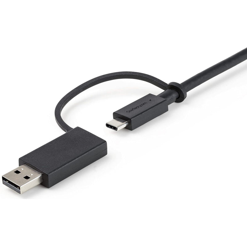 [Australia - AusPower] - StarTech.com 3ft (1m) USB-C Cable with USB-A Adapter Dongle - Hybrid 2-in-1 USB C Cable w/USB-A - USB-C to USB-C (10Gbps/100W PD), USB-A to USB-C (5Gbps) - Ideal for Hybrid Docking Station (USBCCADP) 