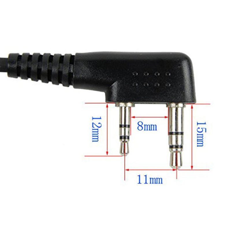 [Australia - AusPower] - Retevis Walkie Talkies Speaker Mic 2 Pin Shoulder Speaker for Baofeng BF-F8HP UV-5R UV-82 Kenwood TK-3000 Retevis RT22 RT21 RT19 H-777 H-777S RT15 RT22S RT68 RB18 RT27 RB26 Two Way Radios (2 Pack) 