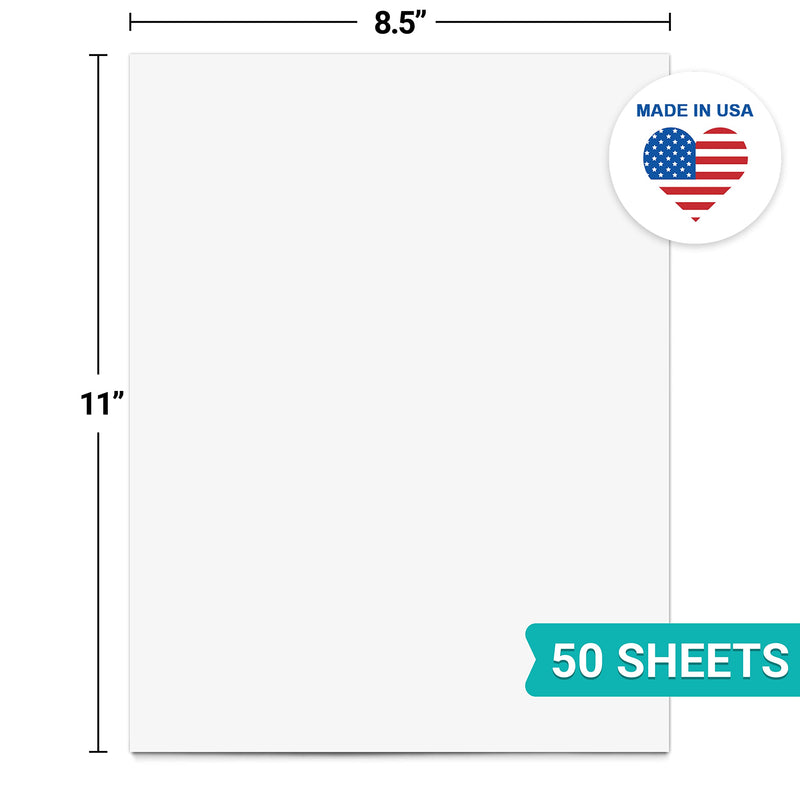 [Australia - AusPower] - 321Done Blank Notepad - 50 Sheets (8.5" x 11") - Luxury Memo Scratch Pad for Writing Notes, Drawing, Sketching - Thick Premium Paper - Made in The USA - Plain White Letter Size (8.5" x 11") 