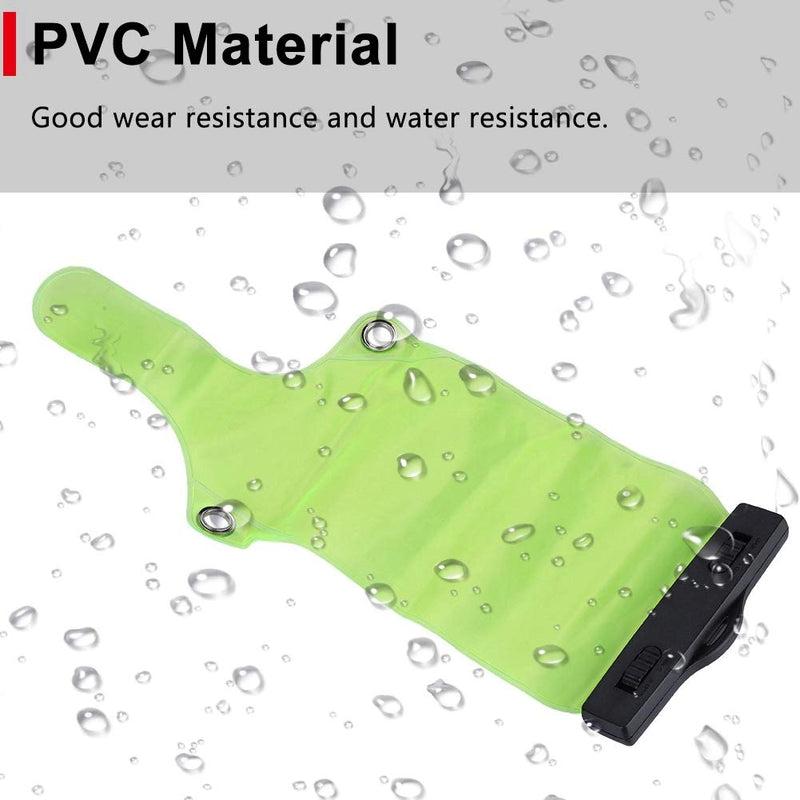 [Australia - AusPower] - fosa 2PCS Two Way Radio Waterproof Rainproof Case Bag Portable Electronic Equipment Protection Bag with Lanyard for walkie Talkie UV5R/UV82/BF-888S, Green 