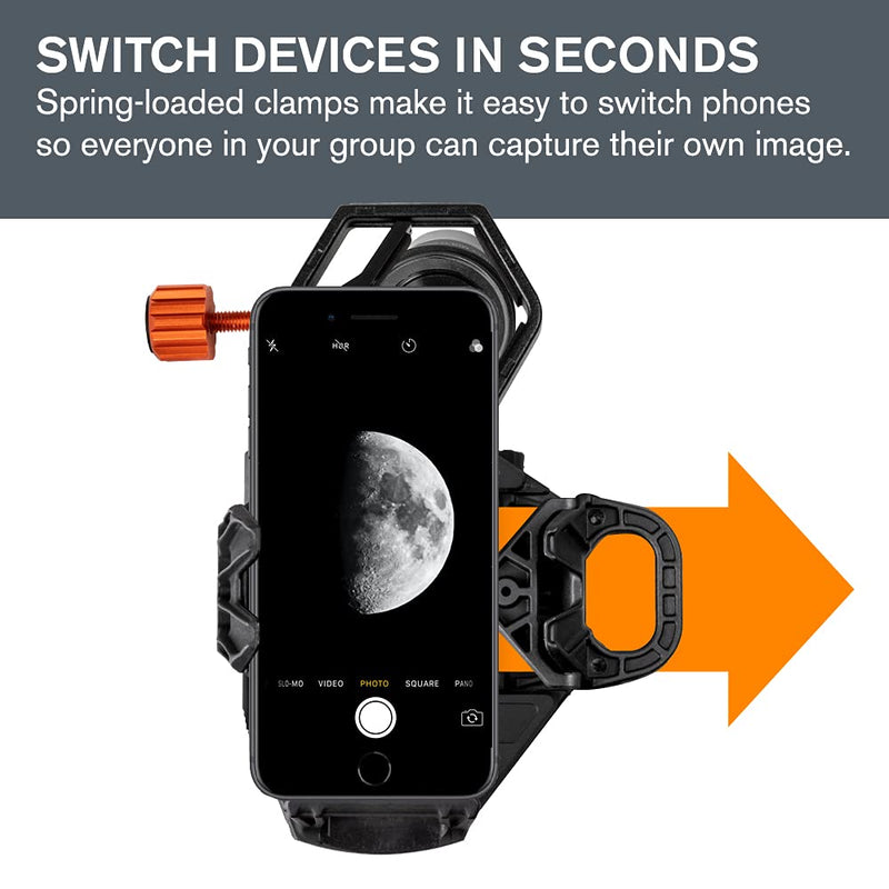 [Australia - AusPower] - Celestron - NexGO 2-Axis Universal Smartphone Adapter - Digiscoping Smartphone Adapter - Capture Images and Video Through Your Telescope or Spotting Scope NeXGO 2-Axis Smartphone Adapter 