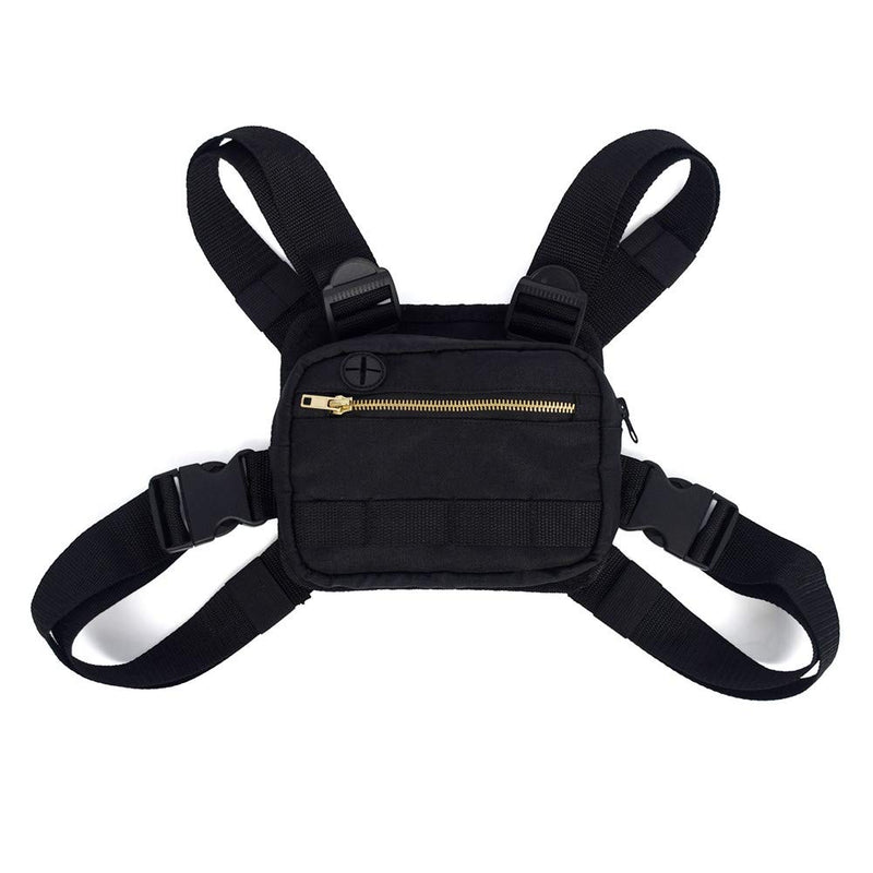 [Australia - AusPower] - Tactical Chest Front Bag, Chest Rig Bag Pouch, Versatile Sport Backpack Daypack, Radio Chest Harness Vest Holster Holder, Universal Accessories for Carry and Storage Walkie Talkies 