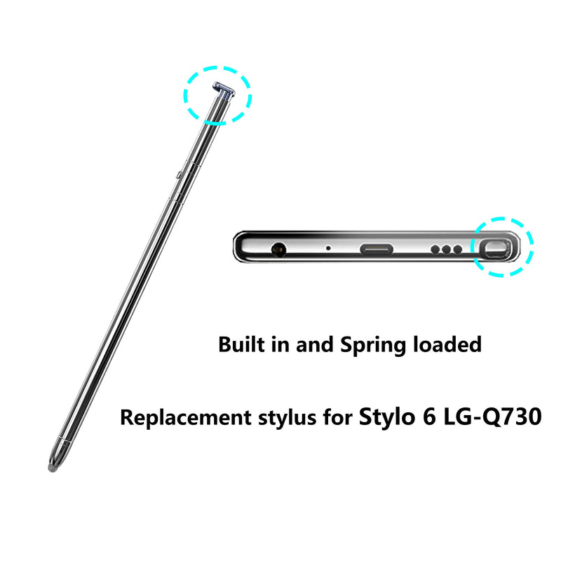 [Australia - AusPower] - Touch Stylus Pen Replacement with Eject Pin for LG Stylo 6 Stylus 6 Q730AM Q730VS Q730MS Q730PS Q730CS Q730MA LCD Touch Pen Stylus Pen(Black) 1*Black Stylus Pen with eject pin 