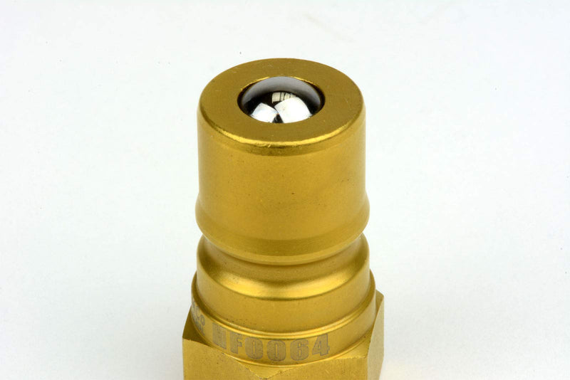 [Australia - AusPower] - TEMCo 3/8" Female NPT Thread 3/8" Body Male Hydraulic Coupler ISO 7241B Ball Valve Quick Connect for Tractors and Ag Equipment Fits Pioneer Parker Format - HF0064 