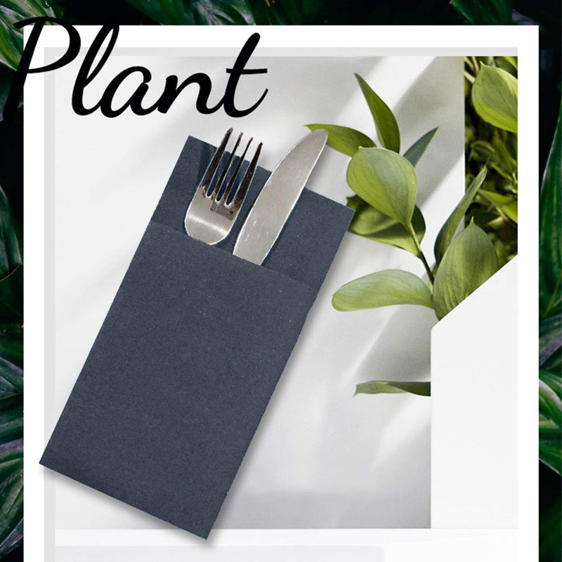 [Australia - AusPower] - KMAKII Navy Blue Disposable Dinner Napkins Linen-Feel Colored Paper Napkins Premium Cloth Like Napkins Ideal For Restaurant, Events, Weddings&Party,50 Pack 16 x 16 inches 