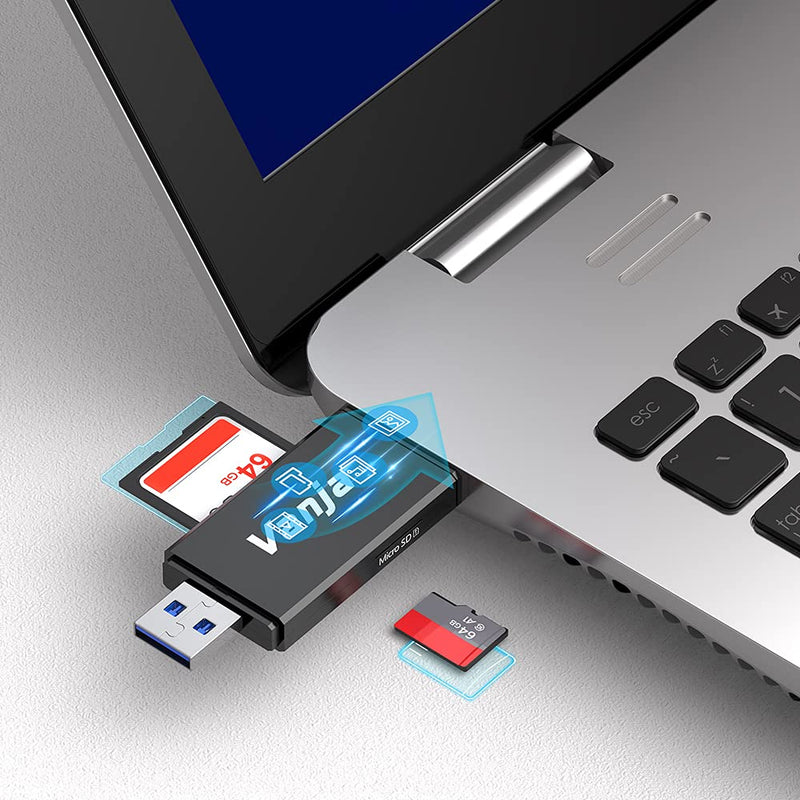 [Australia - AusPower] - Vanja USB Type C SD Card Reader, USB 3.0 Micro SD Card Reader Adapter Used for SD-3C SD Micro SD TF SDXC SDHC MMC RS-MMC Micro SDXC Micro SDHC UHS-I 