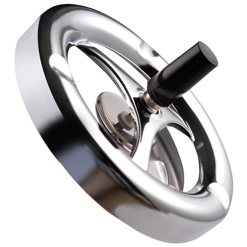 [Australia - AusPower] - Round Push Down Stainless Steel Modern Tabletop Cigarette Ashtray with Spinning Tray, Cigarette Ashtray for Indoor or Outdoor Use, Ash Holder for Smokers, Desktop Smoking Ash Tray for Home Office 