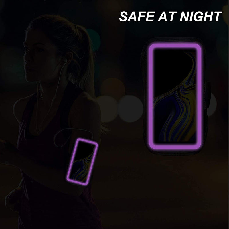 [Australia - AusPower] - Galaxy Note 20/10+/9/8 Armband,RUNBACH Sweatproof Running Exercise Cellphone Sportband Bag with Fingerprint Touch and Card Slot for Samsung Galaxy Note 20/Note 10+/Note 9/Note 8(Purple) Purple 