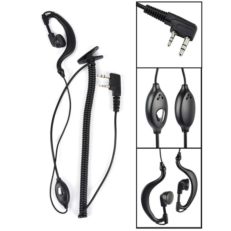 [Australia - AusPower] - abcGOODefg 2 Pin G Shape earpiece Headset for Retevis Kenwood PUXING Baofeng UV5R UV82 UV5R 888S 777S H777 Radio (20 Pack) 20 PACK 