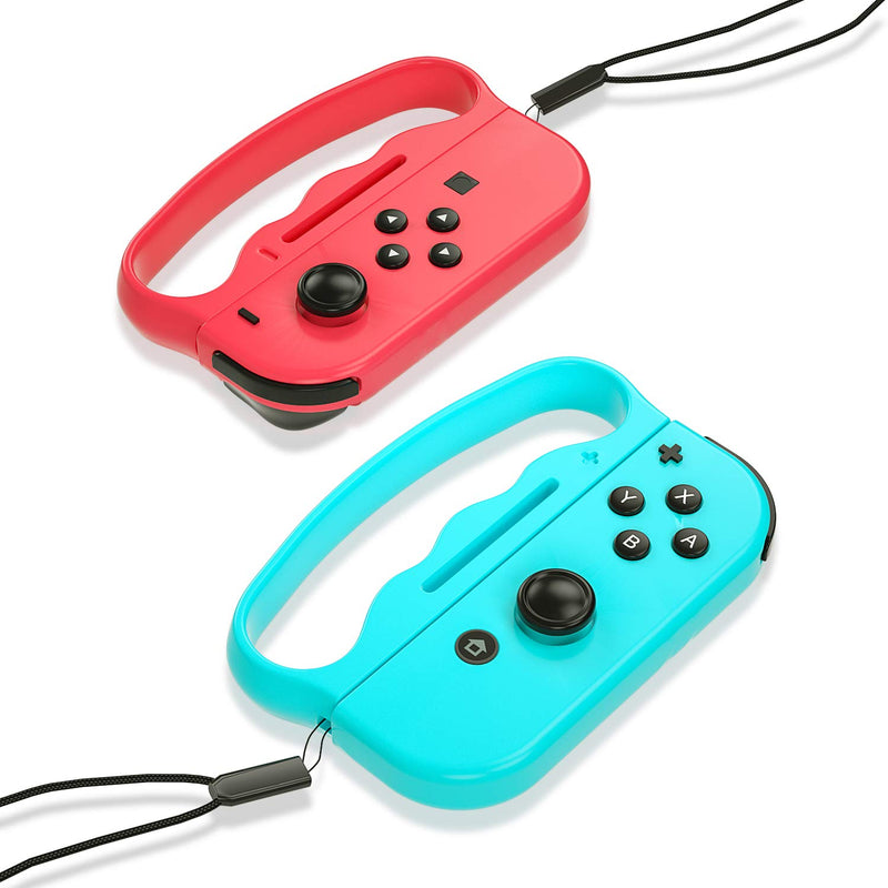 [Australia - AusPower] - Grips for Nintendo Switch Fitness Boxing, Handles for Switch Boxing - 2 Packs (BlueRed) BlueRed 