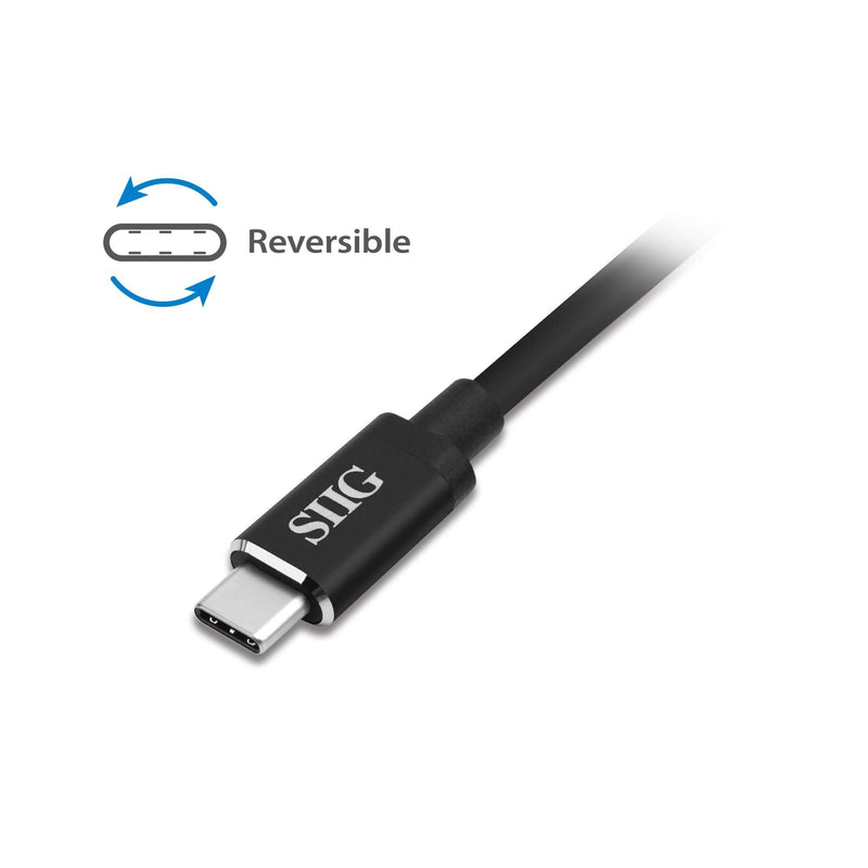 [Australia - AusPower] - SIIG CB-TC0C12-S1 USB Type C to 4K HDMI Cable Adapter - Thunderbolt 3 Compatible - Male to Female Converter - Reversible Plug Design - Supports 6.0Gbps Bandwidth 4K 60Hz 