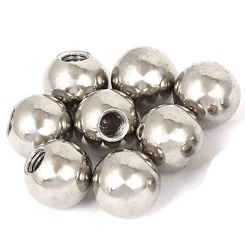 [Australia - AusPower] - 20Pcs Threaded Steel Ball,10mm Replacement Chromium Steel Balls M4 Threaded for Kossel K800 3D Printer Magnetic Ball Joint System 
