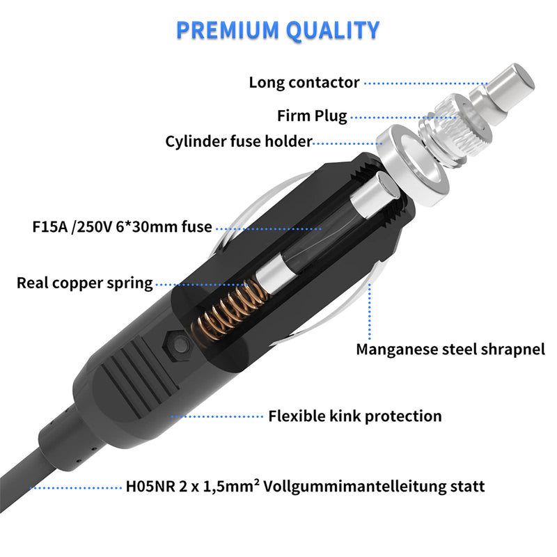 [Australia - AusPower] - QC 3.0 Cigarette Lighter Adapter, 120W 12V/24V Dual Socket Cigarette Lighter Splitter - Type-C 20W PD Fast USB C Car Charger - Car Splitter Adapter for GPS/DashCam/Phone/iPad(Replaceable Fuse) 