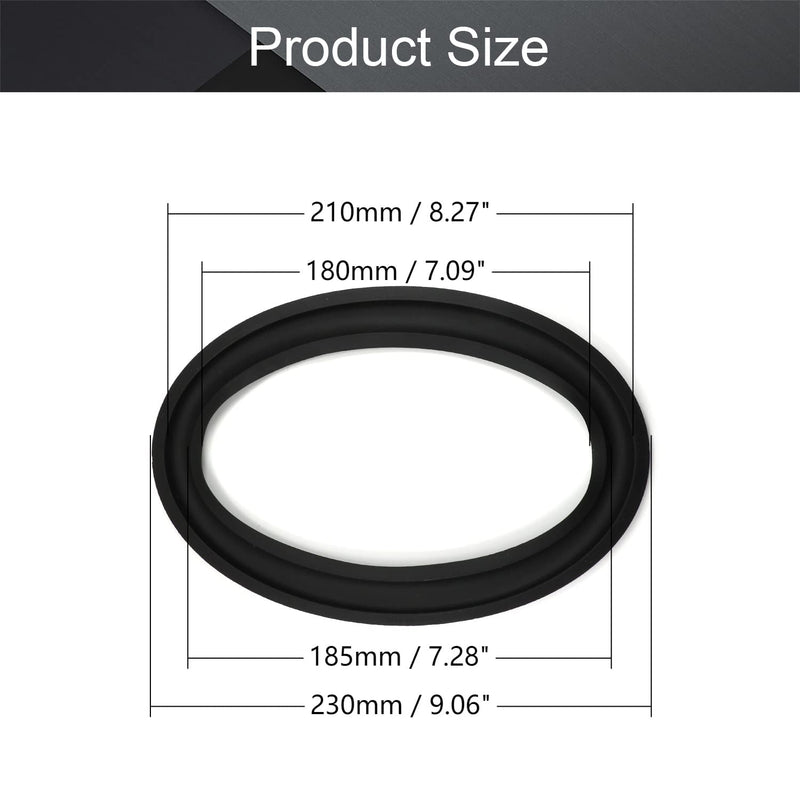 [Australia - AusPower] - Fielect 4Pcs 9.1inch/230mm Rubber Speaker Edge Surround Rings Replacement Kit for Speaker Repair or DIY Black 4 Pcs 9inch /230mm 