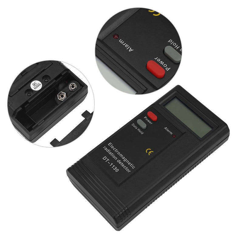 [Australia - AusPower] - Tihebeyan Digital Electromagnetic Radiation Detector with LCD Screen, Handheld Mini EMF Meter Counter, Dosimeter Tester, Battery Operated 