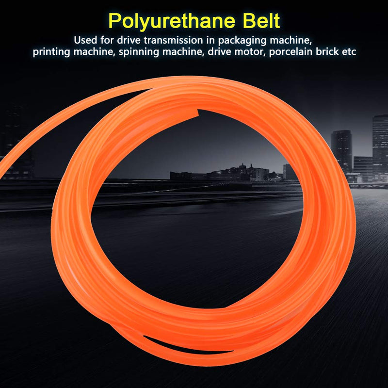 [Australia - AusPower] - High Performance Urethane Round Belting, PU Transmission Belt Polyurethane Round Belt for Drive Transmission Orange (8mmx5m) 8mmx5m 