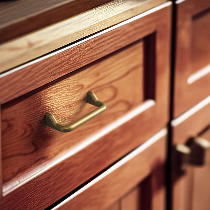 [Australia - AusPower] - Goo-Ki 6 Pack Antique Brass Cabinet Pulls, 3" Center to Center, Vintage Style Drawer Handles for Kitchen, Bathroom, Bedroom, Furniture 