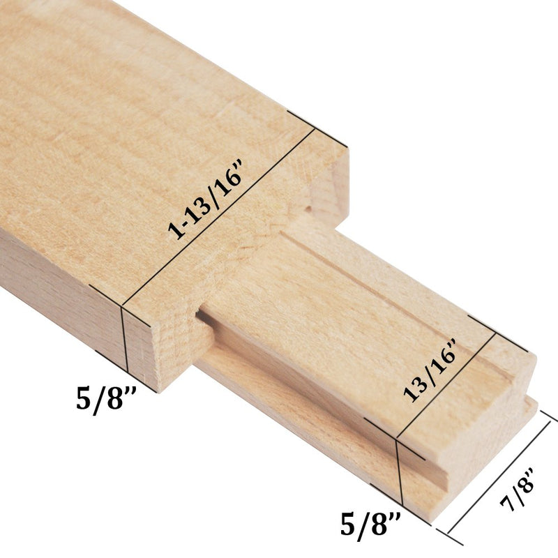 [Australia - AusPower] - Btibpse Wooden Drawer Slides 40cm Classic Wood Center Guide Track (15-3/4'') 15-3/4'' 