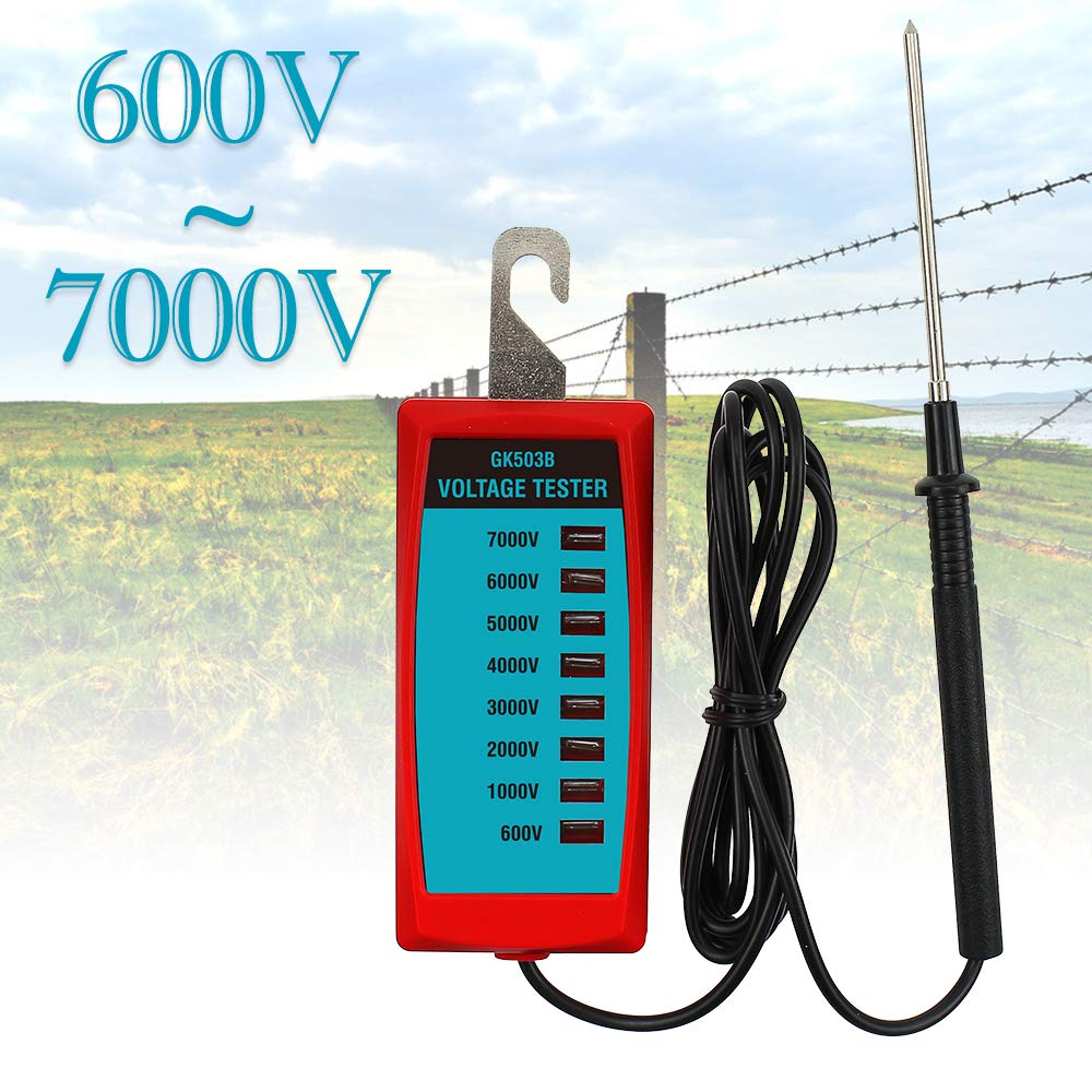[Australia - AusPower] - allsun Electric Fence Voltage Tester Fault Finder Farming Equipment Portable Testing Tool Neon Lights Max 600V - 7000 V 