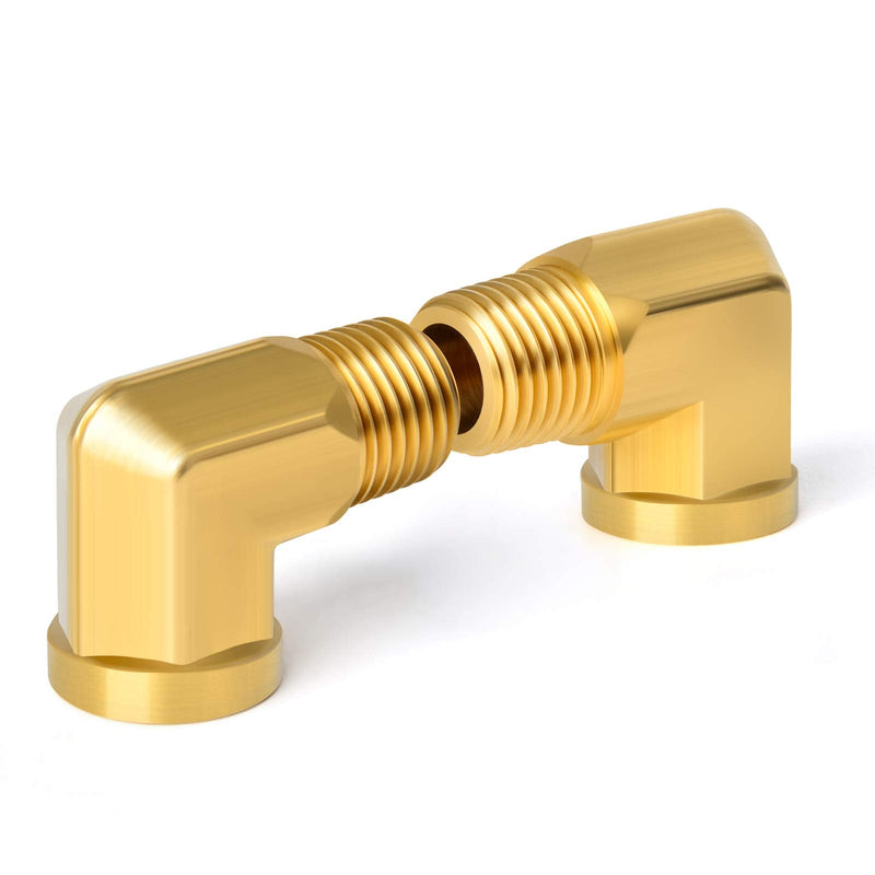 [Australia - AusPower] - TAISHER 2PCS 90 Degree Barstock Street Elbow, 1/2 Inch NPT Male Pipe to 1/2 Inch NPT Female Brass Pipe Fitting 1/2" MNPT X 1/2" FNPT 2 
