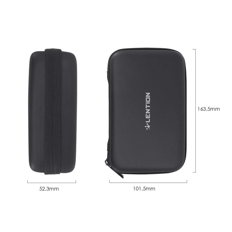 [Australia - AusPower] - LENTION Portable Pouch Case for 2.5 inch External Hard Drive, Laptop Power Adapter, Phone Charger, Wireless Mouse, Cable, Power Bank, SSD, HDD, Accessories, EVA Travel Organizer 