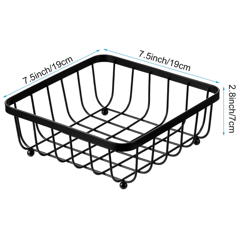 [Australia - AusPower] - Hotop, 2 Pieces Metal Napkin Holder Metal Paper Napkin Holder Napkin Storage Holder Rack for Dining Table, Kitchen, Coffee Table, Black, approx. 7.5 x 7.5 x 3 In 19 x 19 x 7 cm 